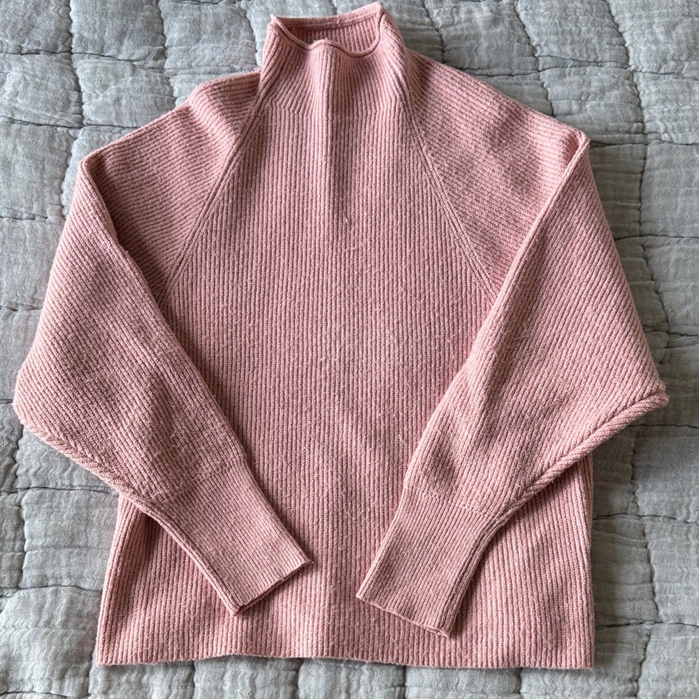 Express Soft Pink Mock Neck Sweater